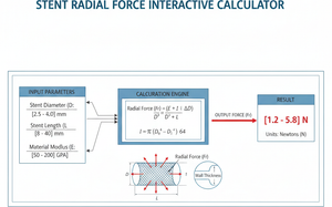 Stent Radial Force Interactive Calculator Technical Diagram