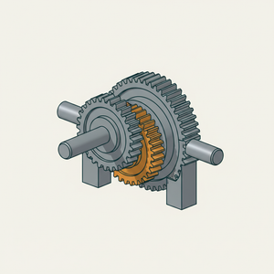 Step Gearing (continuous Bearing Teeth) diagram