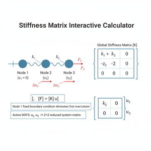 Stiffness Matrix Interactive Calculator Technical Diagram