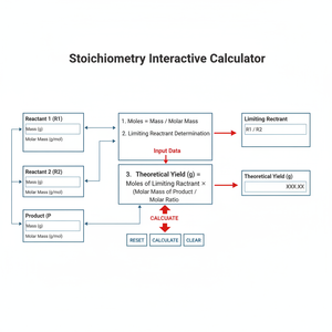 Stoichiometry Interactive Calculator Technical Diagram