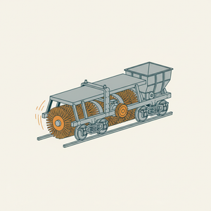Street Railway Sweeping Car diagram