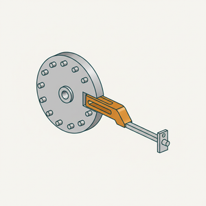 Studded Disk to Bell-crank Traverse diagram