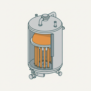 Submerged Head Vertical Boiler diagram