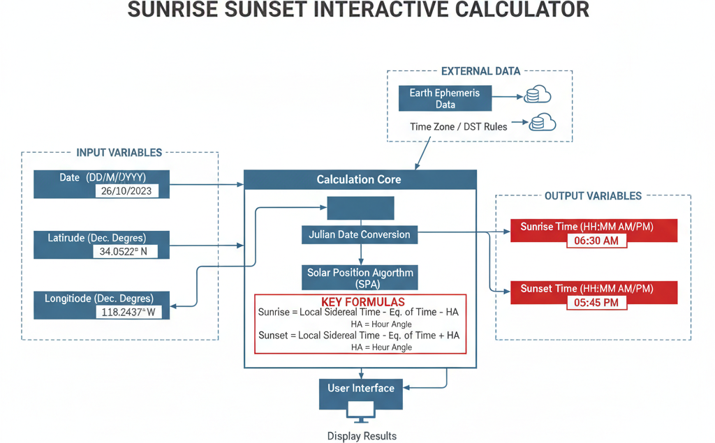 Sunrise Sunset Interactive Calculator FIRGELLI