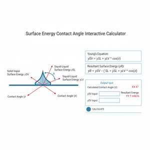 Surface Energy Contact Angle Interactive Calculator Technical Diagram