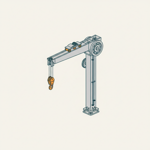 Swing-boom Crane diagram