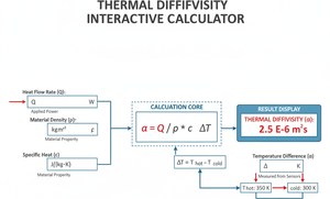 Thermal Diffusivity Interactive Calculator Technical Diagram