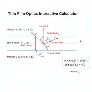 Thin Film Optics Interactive Calculator Technical Diagram