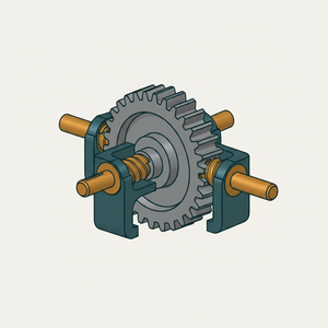 Three-part Worm Screw diagram