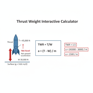 Thrust Weight Interactive Calculator Technical Diagram