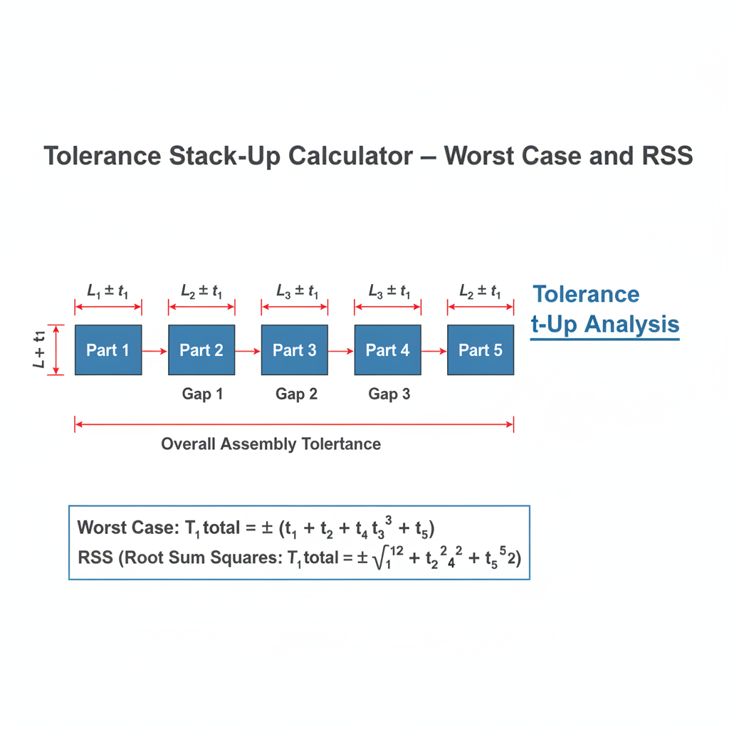 Tolerance Stack Worksheet Free Tolerance Stack-Up Calculator — Worst Case and RSS | FIRGELLI Eng