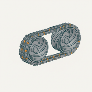 Toothed Link Chain and Pulley diagram