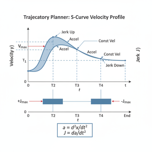 Trajectory Planner: S Curve Velocity Profile Technical Diagram