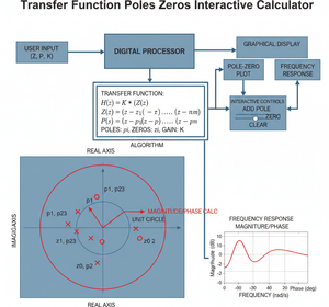 Transfer Function Poles Zeros Interactive Calculator Technical Diagram