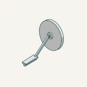 Treadle to Disk via Connecting Rod diagram