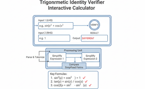 Trigonometric Identity Verifier Interactive Calculator Technical Diagram
