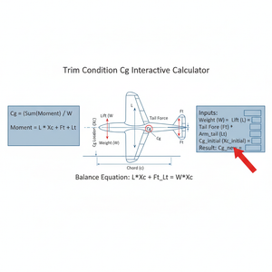 Trim Condition Cg Interactive Calculator Technical Diagram
