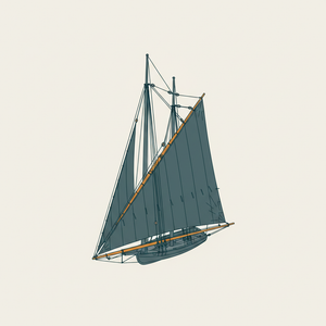 Two-masted or Dipping Lug diagram