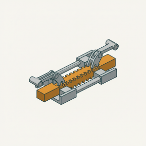 Two-pawl Continuous Rectilinear Ratchet Bar diagram
