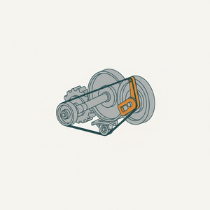 Two-speed Transmission with Three Pulleys diagram