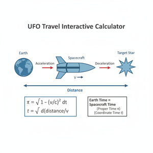 UFO Travel Interactive Calculator Technical Diagram