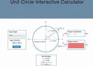 Unit Circle Interactive Calculator Technical Diagram