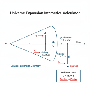 Universe Expansion Interactive Calculator Technical Diagram