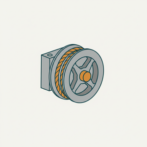 V-grooved Rope Pulley diagram