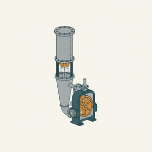 Vacuum Jet Condenser and Rotary Pump diagram
