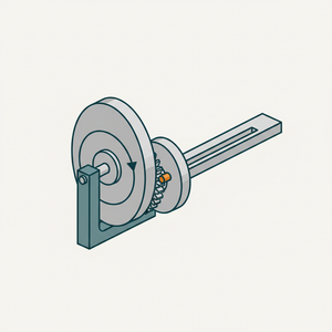 Variable Rotary Motion via Elliptical Gear and Slotted Bar diagram