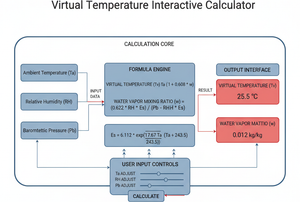 Virtual Temperature Interactive Calculator Technical Diagram