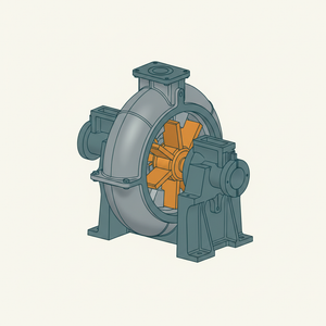 Warren Central Discharge Turbine diagram