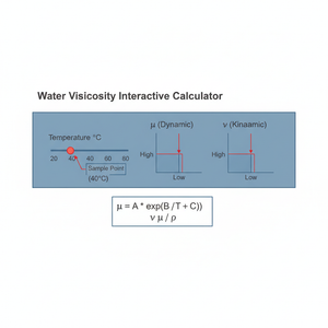 Water Viscosity Interactive Calculator Technical Diagram