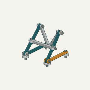 Watt Topology Six-bar Linkage diagram