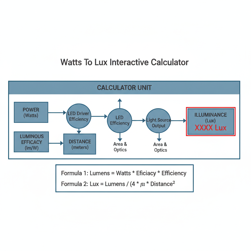 Watts to Lux Interactive Calculator | FIRGELLI