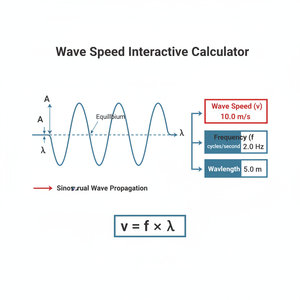 Wave Speed Interactive Calculator Technical Diagram