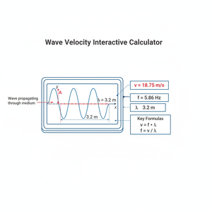 Wave Velocity Interactive Calculator Technical Diagram