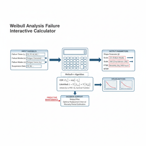 Weibull Analysis Failure Interactive Calculator Technical Diagram