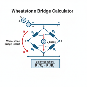 Wheatstone Bridge Calculator Technical Diagram