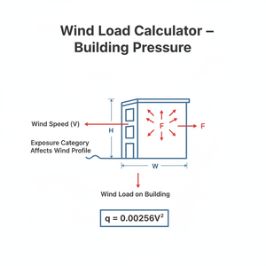 Wind Load Calculator   Building Pressure Technical Diagram