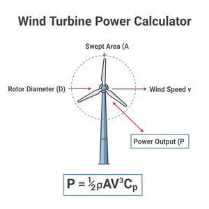 Wind Turbine Power Calculator Technical Diagram