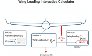 Wing Loading Interactive Calculator Technical Diagram