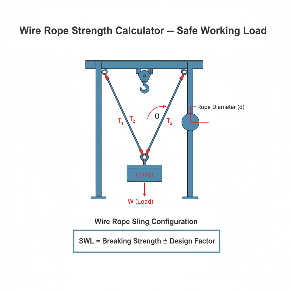 Free Wire Rope Strength Calculator — Safe Working Load | FIRGELLI Engi