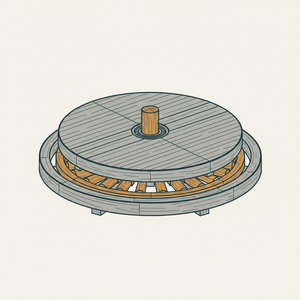Wooden Frame Turn-table diagram