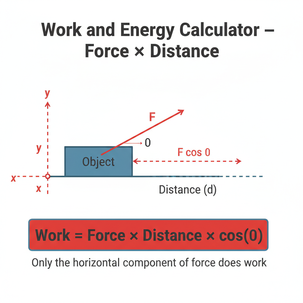 Finding Distance For Force Free Work and Energy Calculator — Force × Distance | FIRGELLI Engineer