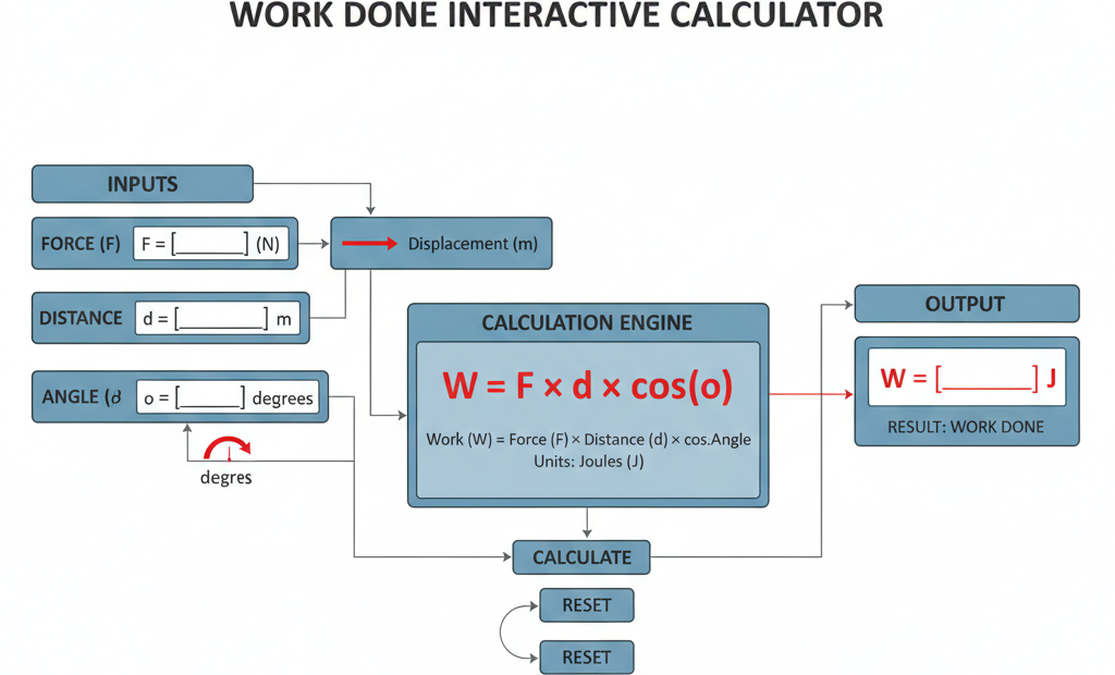 Work Done Interactive Calculator | Physics & Energy | FIR...