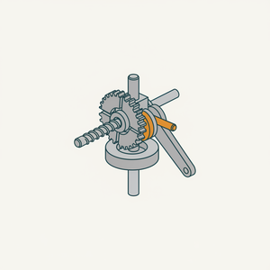Worm-gear Jumping Motion with Cam diagram