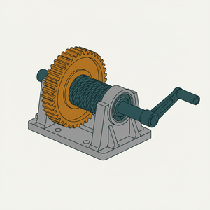 Worm-gear Winch diagram