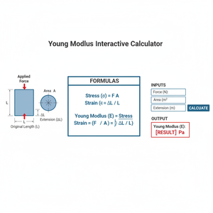 Young Modulus Interactive Calculator Technical Diagram