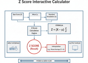 Z Score Interactive Calculator Technical Diagram